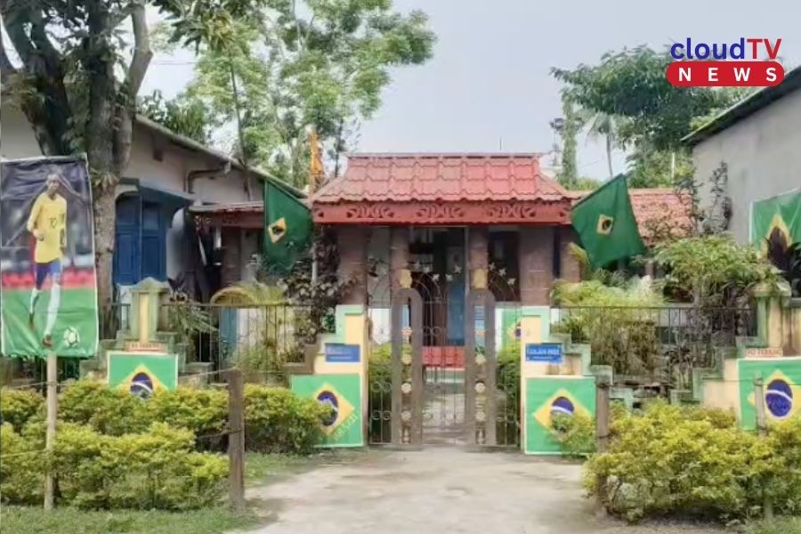 জলপাইগুড়িতে ‘ব্রাজিল হাউস’, বিশ্বকাপ এলেই হলুদ-সবুজ রঙে সেজে ওঠে স্বপ্নের বাড়ি