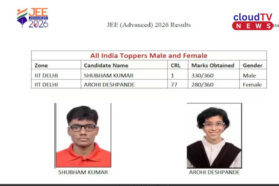 JEE Advanced 2026-এ দেশসেরা শুভম কুমার, মেয়েদের মধ্যে শীর্ষে আরোহী দেশপান্ডে