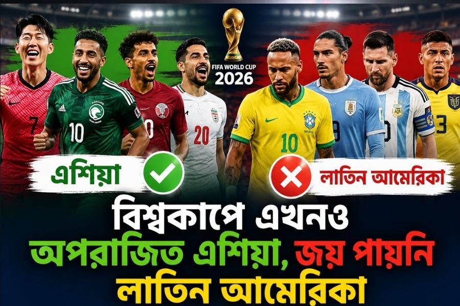 বিশ্বকাপে এখনও অপরাজিত এশিয়া, জয় পায়নি লাতিন আমেরিকা