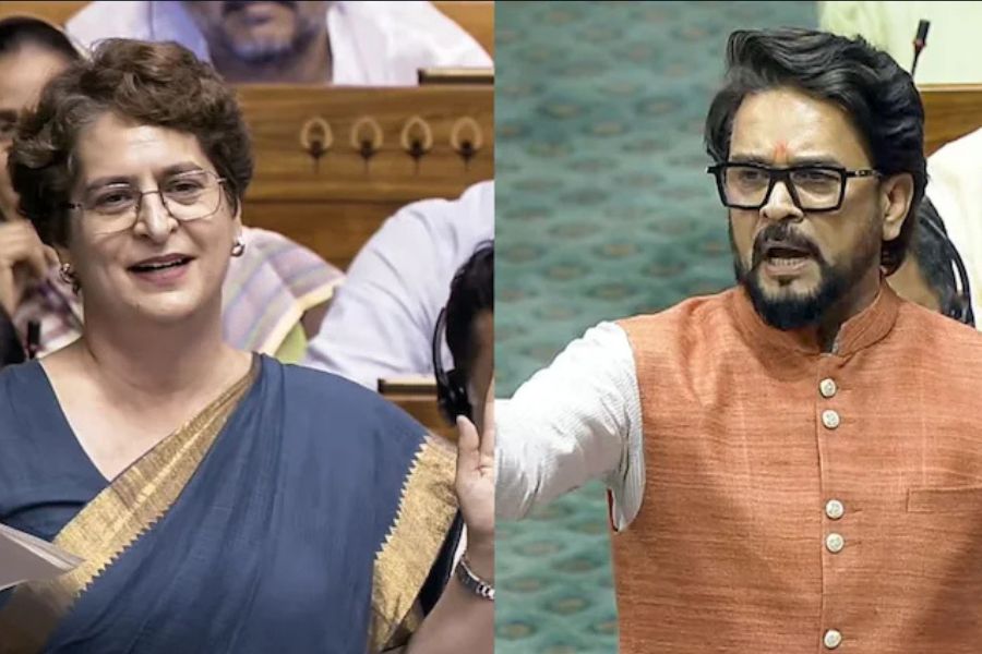 লোকসভায় ‘গোমূত্র বিশেষজ্ঞ’ মন্তব্য ঘিরে তুমুল বিতর্ক, প্রিয়াঙ্কা গান্ধীকে নিশানা অনুরাগ ঠাকুরের
