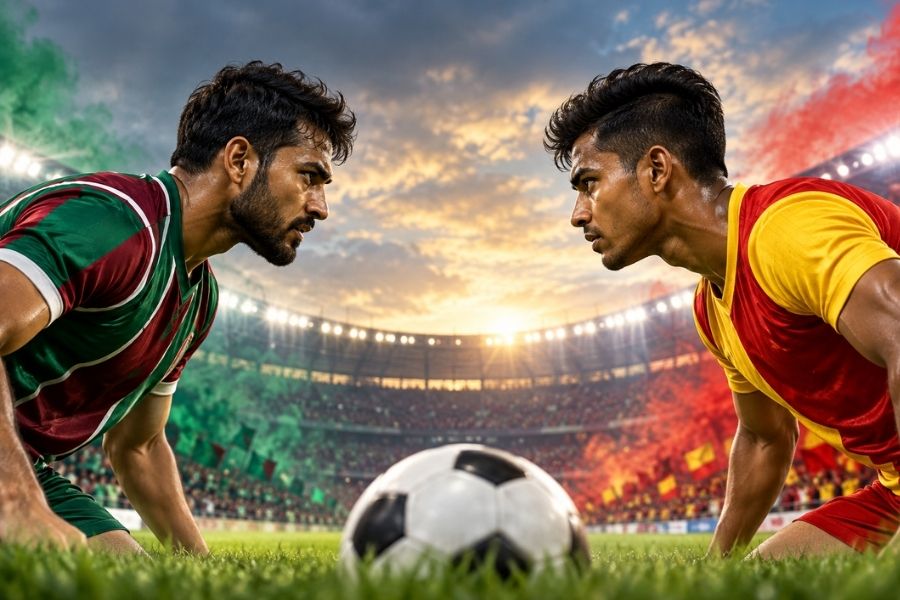 সম্মানের লড়াই বনাম তরুণদের চ্যালেঞ্জ! বারাসতে ডার্বিতে আজ সম্মান উদ্ধারের লক্ষ্যে মোহনবাগান