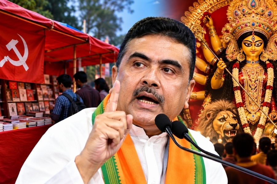 ‘দুর্গাপুজো না লিখলে স্টল করতে দেবেন না’, বামেদের ‘দ্বিচারিতা’ নিয়ে কড়া বার্তা শুভেন্দুর