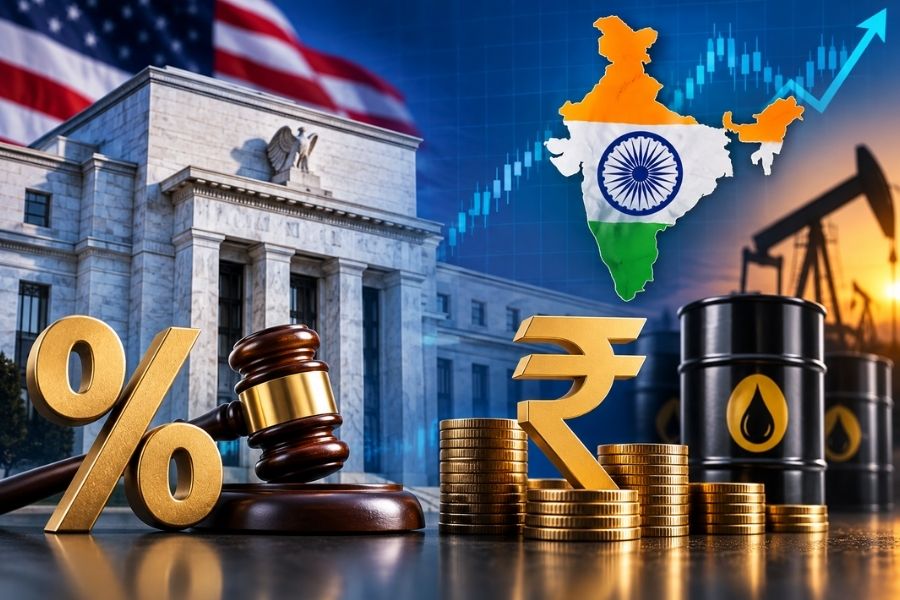 US Fed-এর সিদ্ধান্তে ভারতের বাজারে কী প্রভাব পড়বে? নজরে টাকা, তেল ও বন্ড